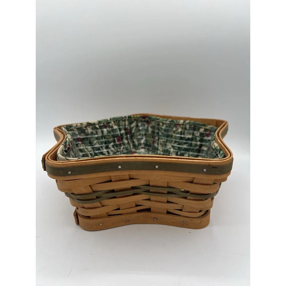Longaberger Christmas Collection 2001 Shining‎ Star Basket w/Liner & Protector